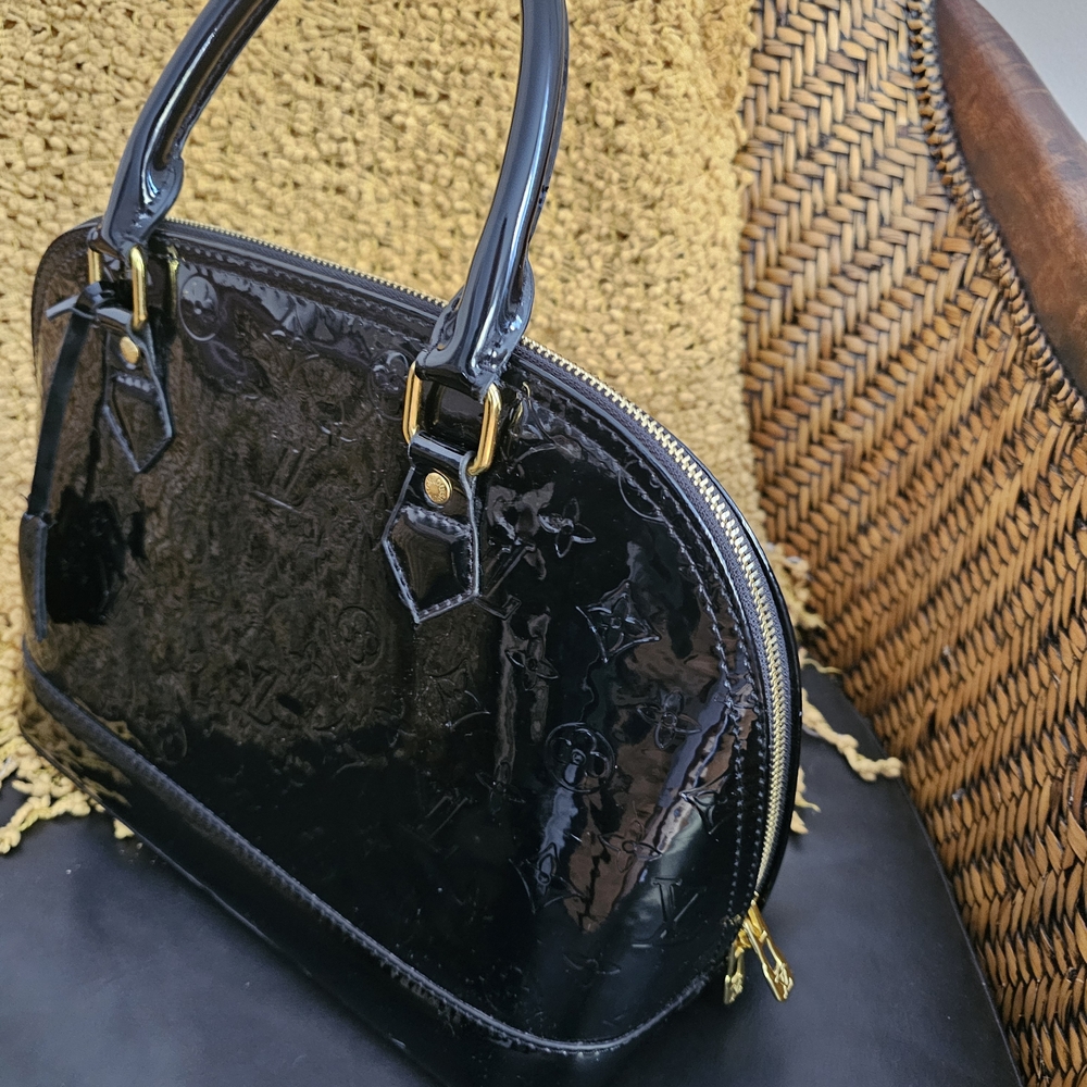 Louis Vuitton Black Patent Leather Satchel - Picture 6 of 12